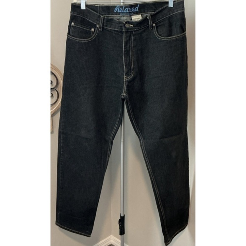 Vintage High Sierra‎ Mens 36x32 Black Jeans Classic Relaxed Baggy Cotton Denim
